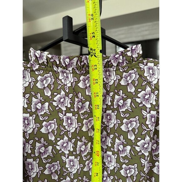 THML Floral Blouse in Olive and Lavender - Picture 4 of 7